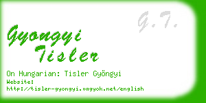 gyongyi tisler business card