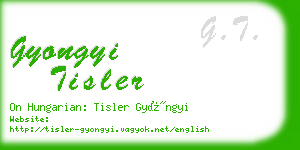 gyongyi tisler business card